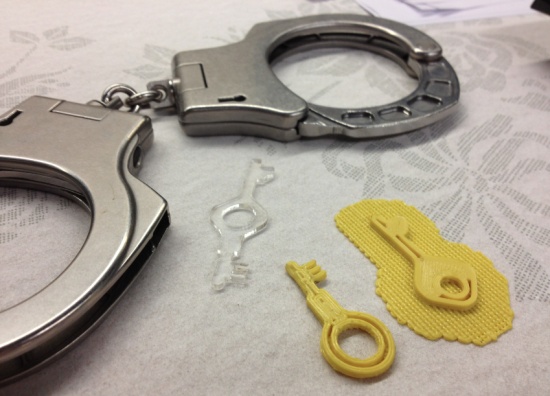 3d printed handcuff key