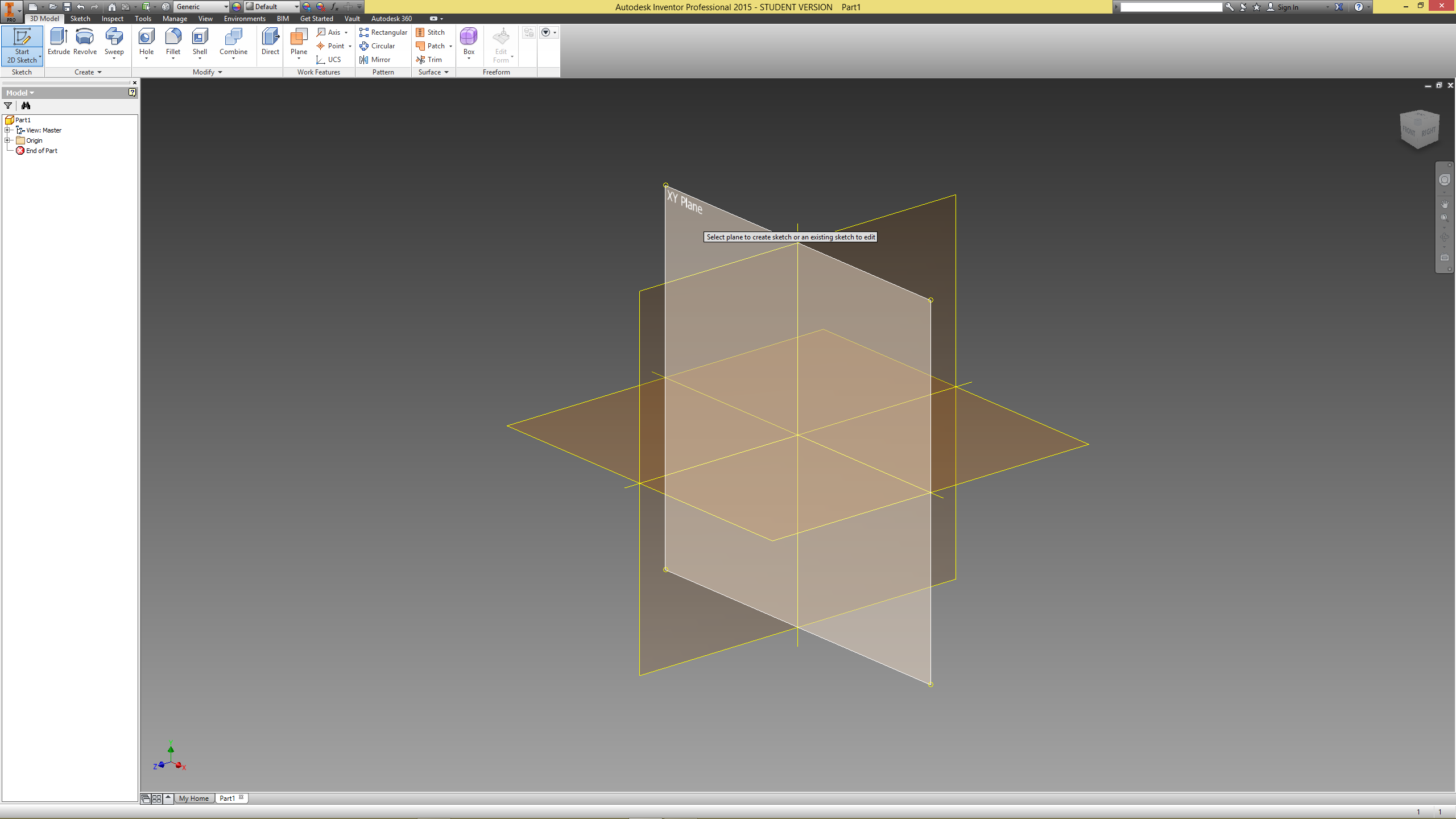 autodesk inventor tutorial projecting a sketxh to a plane