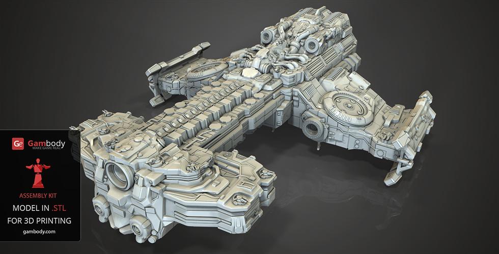 Gambody Reveals 3D Printed Hyperion Battlecruiser
