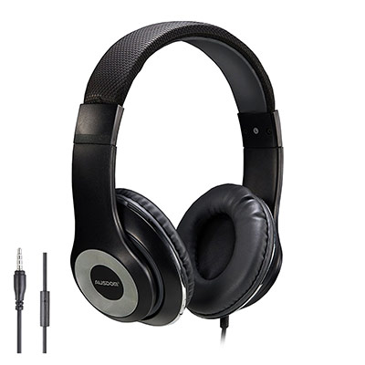 AUSDOM Lightweight Over-Ear Wired HiFi Stereo Headphones