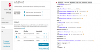 ublock origin vs adblock ultimate