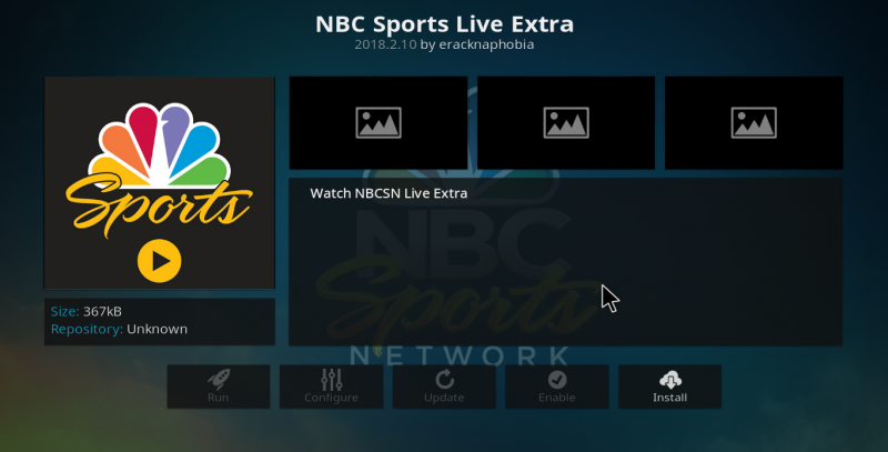 NBC Sports Live Extra Kodi Add-on