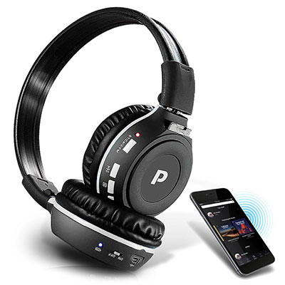 Pyle Premium Wireless Bluetooth MP3 Headphones