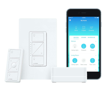 Lutron Caseta Wireless Smart Lighting Lamp Dimmer Switch Starter Kit