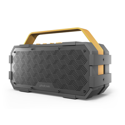 Photive M90 Portable Waterproof Bluetooth Speaker with Built in Subwoofer