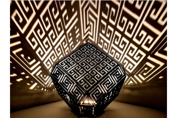 Greek meander lamp