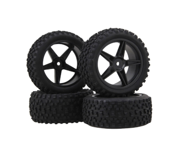 BQLZR Black F/R Rims W/ High Grip Rubber Tires