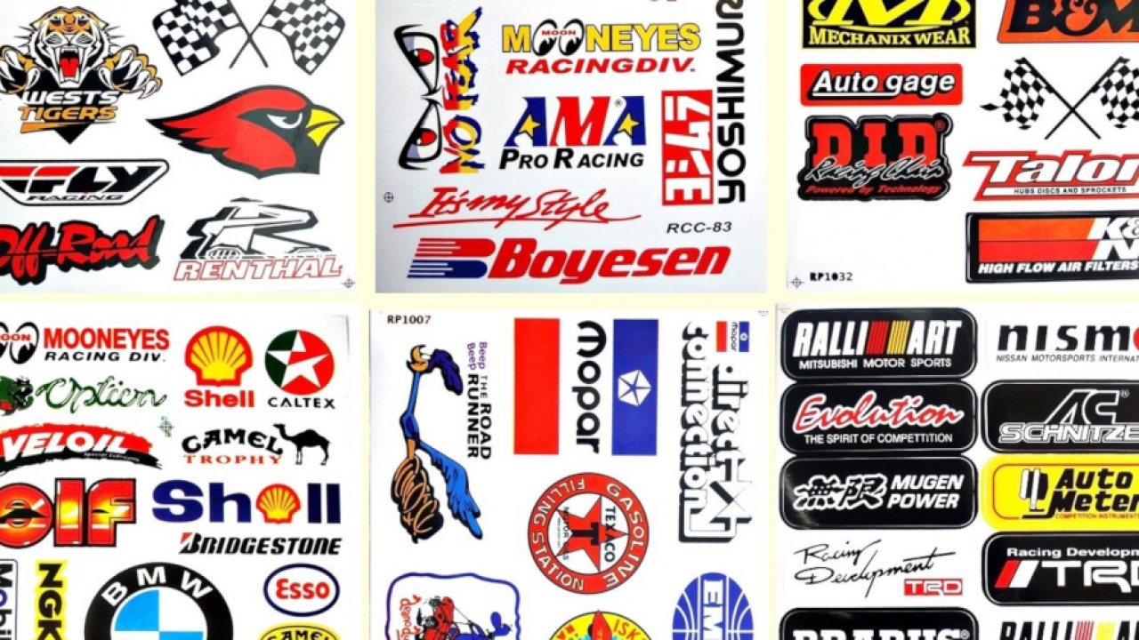 Race Logos set 2 1/10 Stickers RC Decal Sheet Precut Customized