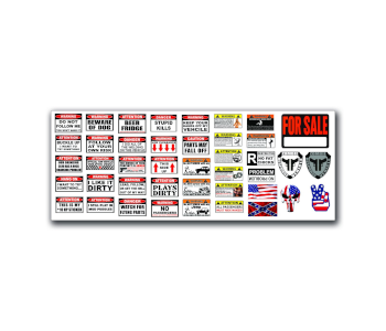 RC 1/10 Scale Truck Body Decal Set