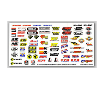 Traxxas Racing Sponsors Complete Decal Sheet