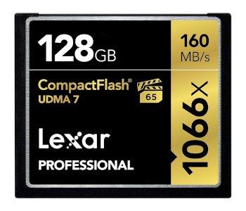 Lexar Professional 1066x 128GB VPG-65 CompactFlash