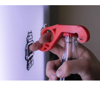 One-handed bottle opener