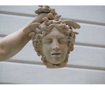 Head of Medusa sculpture