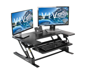 VIVO Black Adjustable Stand Up Desk