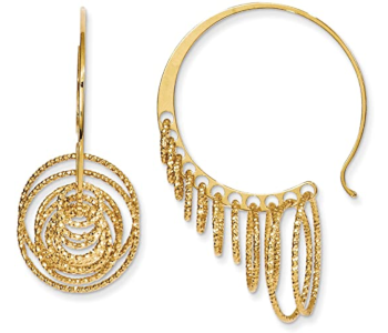 gold-plated silver hoop earrings