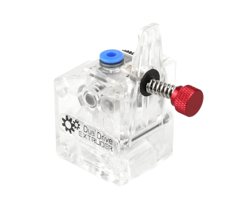 transparent dual-gear extruder from Haldis